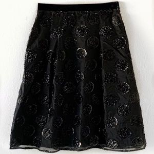 Talbots Skirts - TALBOTS RSVP LUREX CLIP DOT FULL BLACK SKIRT SZ 2 Talbots Skirts - TALBOTS RSVP LUREX CLIP DOT FULL BLACK SKIRT SZ 2